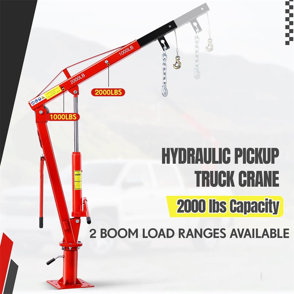 Hydraulic Pickup Truck Crane,Folding Truck-Mounted Bed Crane,360° Swivel Truck Jib Engine Hoist Crane,Truck Bed Lift in Construction, Factory