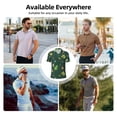 thumbnail image 6 of Daiia Camp In The Forest Pattern Men’s Polo Shirts,Solid Deck Shirt,Classic Fit, Breathable Cotton Polo for Casual and Sport Wear-Small, 6 of 7
