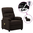 thumbnail image 1 of vidaXL Electric Massage Chair Dark Brown Fabric, 1 of 5