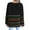 Black, variant on Fesfesfes Women Sweaters Casual Rainbow Stripes Casual Loose Long Sleeve Sweater Clothes Sale