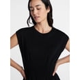 thumbnail image 5 of Time and Tru Women's Pleated Waist Cotton Mini Dress, Sizes XS-XXXL, 5 of 6