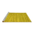 thumbnail image 2 of Ahgly Company Machine Washable Indoor Square Abstract Yellow Contemporary Area Rugs, 6' Square, 2 of 4