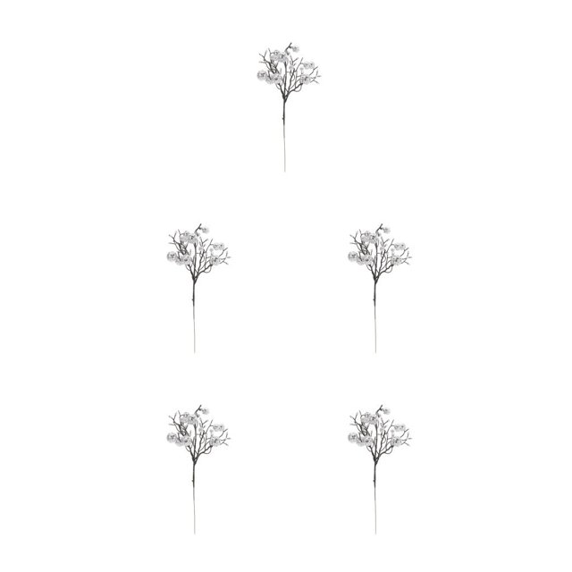 Decoración navideña de bayas artificiales Inteprter Cono de pino Plata Type2 NO2