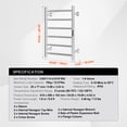 thumbnail image 6 of KFFKFF Wall-Mounted Towel Warmer with 6 Bars, Bathroom Towel Heating Rack, IPX5 Waterproof, Timer & LED Screen, 5 Temperature Settings, Silver, 6 of 9