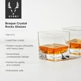 thumbnail image 3 of Viski Braque Rocks Glasses, Whiskey Drinkware Home Bar Gifts, 10oz Set of 2, 3 of 12