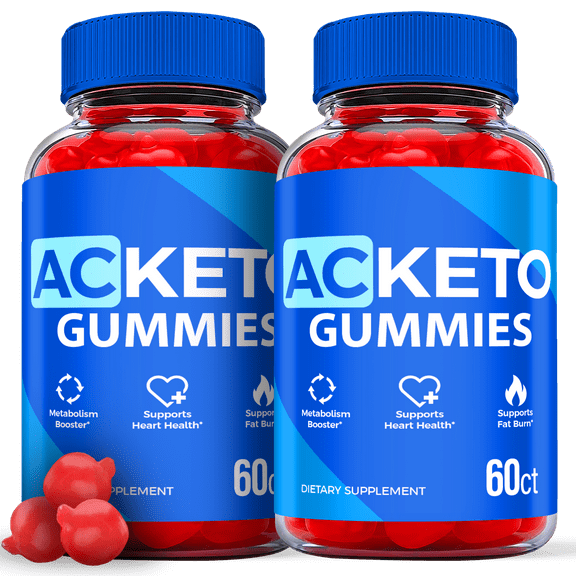 (2 Pack) AC Keto ACV Gummies - Supplement for Weight Loss - Energy & Focus Boosting Dietary Supplements for Weight Management & Metabolism - Fat Burn - 120 Gummies