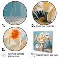 thumbnail image 3 of Designart "Bold Brushstrokes In Daffodil Bloom I" Daffodils Floater Framed Wall Decor, 3 of 5