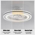 thumbnail image 3 of Ceiling Ligh,Crystal Flush Mount Ceiling Light Fan Light Wind Speed Intelligent App And Remote Control Multispeed Wind Speed 3 Colors Lighting Light Fixture For Bedroom Living Room Dining Room, 3 of 6