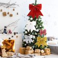 thumbnail image 4 of HLONK Lot de 1 Grands Nœuds de Noël Nœuds Rouges Décorations de Noël pour Couronne Nœuds en Velours Décor pour Arbre de Noël Porte d'Entrée Extérieur (15.7 * 18.11 Pouces), 4 of 6