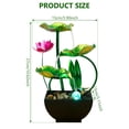 thumbnail image 2 of Pcapzz Tabletop Water Fountain USB Powered Tabletop Fountain with Natural Rocks and LED Ring Lights Desktop Waterfall Fountain Tabletop Humidifier for Indoor-lotus(withoutlampring)-, 2 of 11