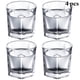 thumbnail image 2 of Vasos de vidrio para beber pequeños: 4 vasos cuadrados redondos para leche, vasos de whisky para agua, 2 of 8