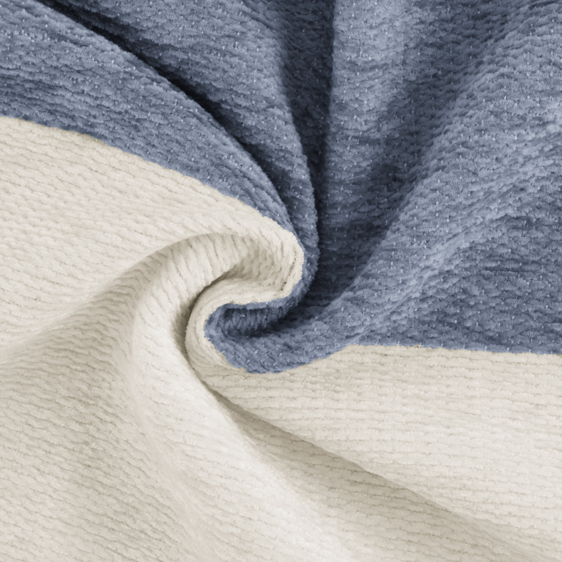 (2 pack) Mainstays 18" x 18" Two-Toned Washed Indigo Polyester Cotton Square Decorative Throw Pillow