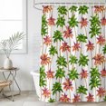 thumbnail image 4 of Summer Tropical Bathroom Shower Curtains with 12 Hooks Polyester Waterproof Shower Curtain for Stalls and Bathtubs Watercolor Palm Tree Botanical Boho Decorative Bathroom Privacy Curtain 36x72 Inches, 4 of 9