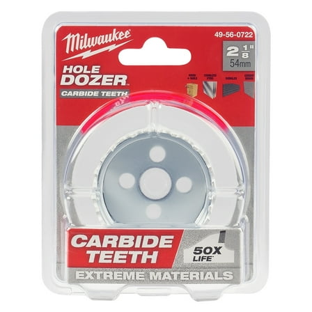 Pack of 1, Milwaukee 49-56-0722 2-1/8 In. Hole Dozer with Carbide Teeth