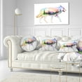 thumbnail image 3 of Designart Wolf Double Exposure Illustration - Animal Throw Pillow - 12x20, 3 of 5