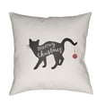 thumbnail image 2 of Surya  Meowy Square Throw Pillow - White & Black - 18 x 18 x 4 in., 2 of 2