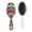 White-182, variant on Tribal Rustic Pattern Hair Brush, Wooden Paddle Detangler for Women, Soft Bristles, Nordic Boho Fashion Styling Tool