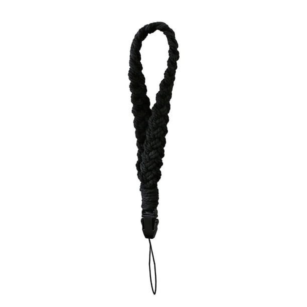 Billuyoard Cuerda de mano para teléfono móvil, correa de muñeca para teléfono inteligente, llaves portátiles para exteriores, organizador de Artesanía Negro