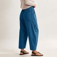 thumbnail image 5 of Wide Leg Pants for Women Baeitkot Women's Fashionable Color Loose Casual Comfortable High-waisted Wide-leg Trousers, 5 of 6