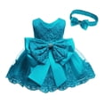 thumbnail image 2 of Girls Dress Set + Lace Bow Headband, 2 of 4