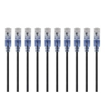 Monoprice 10-Pack SlimRun Cat6A Ethernet Network Patch Cable 3ft Black