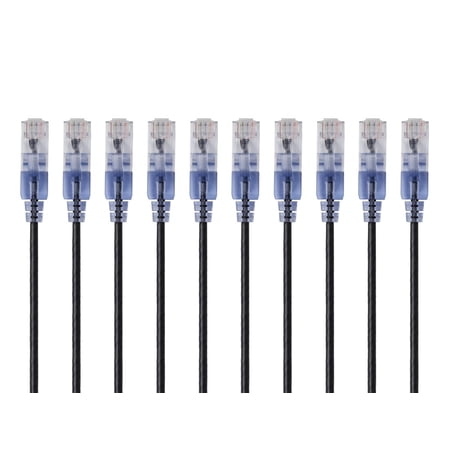 Monoprice 10-Pack SlimRun Cat6A Ethernet Network Patch Cable 3ft Black price history on PriceWatchPro
