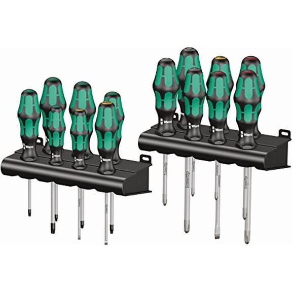 Wera 05105630001 “BIG PACK SERIES 300” Screwdriver Set with Racks (14 Piece)