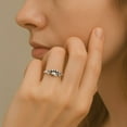 thumbnail image 2 of Mooneye 925 Sterling Silver Oxidized Platinum Plated Pet Love Paw Hearts Women Graduation Gift Ring, 2 of 8