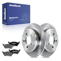 AutoShack 11.42" (290 mm) Rear Solid Brake Rotors   Ceramic Brake Pads | Replacement for 2001-2007 Dodge Grand Caravan 2001-2007 Chrysler Town & Country 2001-2007 Dodge Caravan | 6-PC Brake Kit