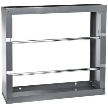 Durham 384-95 Gray Cold-Rolled Steel Wire Spool Rack with 2 Rods, 26-1/8" Width x 17-7/8" Height x 6" Depth