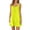 Z-Yellow168, variant on JIAYUE Women's Dress Solid Color Square Collar Beach Summer Casual Sleeveless Loose Fit Mini Holiday Vacation Versatile Female Dresses