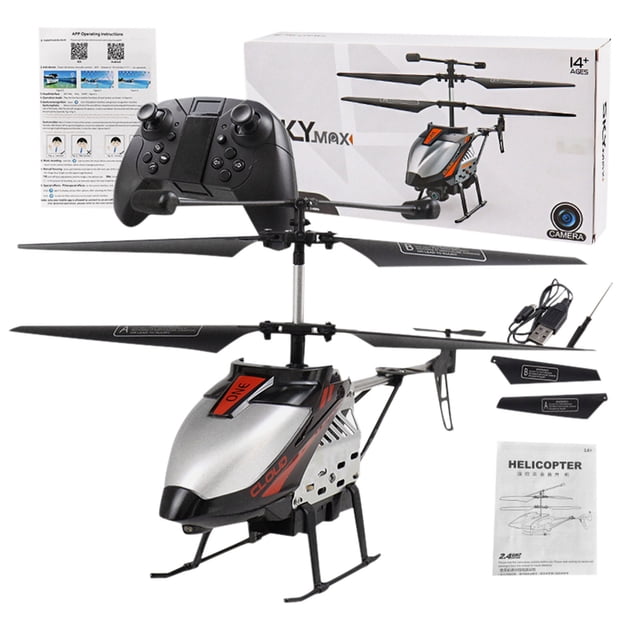 Partheme Novelty Toys 1 Counts 2.4G Helicopter With Remote Control Altitude Hold RC Alloy Drone Toy Gift Multicolor