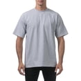 thumbnail image 2 of Pro Club Men's 3-Pack Heavyweight Cotton Short Sleeve Crew Neck T-Shirt, Heather Gray, Small, 2 of 6