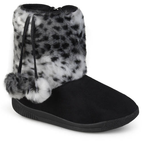 Girls Toddlers Winter High Side Zip warm Pom Pom Boots Shoes Size 8 to Childs 2