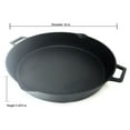 thumbnail image 4 of Bayou Classic 16" Double Handled Cast Iron Skillet with Pour Spouts, Black, 4 of 10
