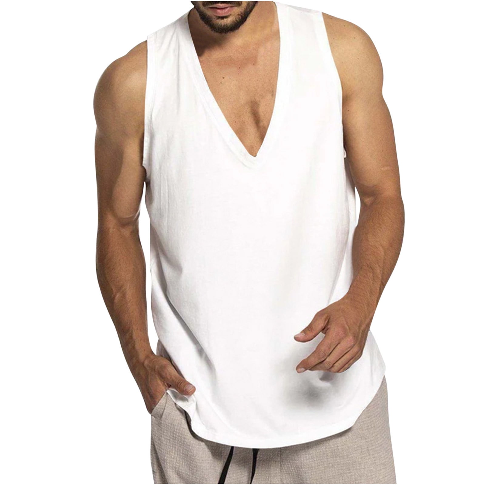 Lot De 3 Débardeurs Sport Homme Sans Manches - T-Shirts Entraînement Coton Coupe Ajustée Été
