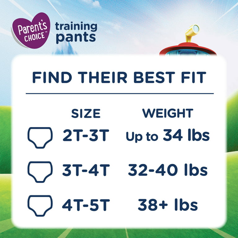 Parent's Choice Training Pants for Boys (Choose Your Size & Count)