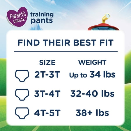 Parent's Choice Paw Patrol Training Pants for Boys, 4T/5T, 70 Count (Select for More Options)