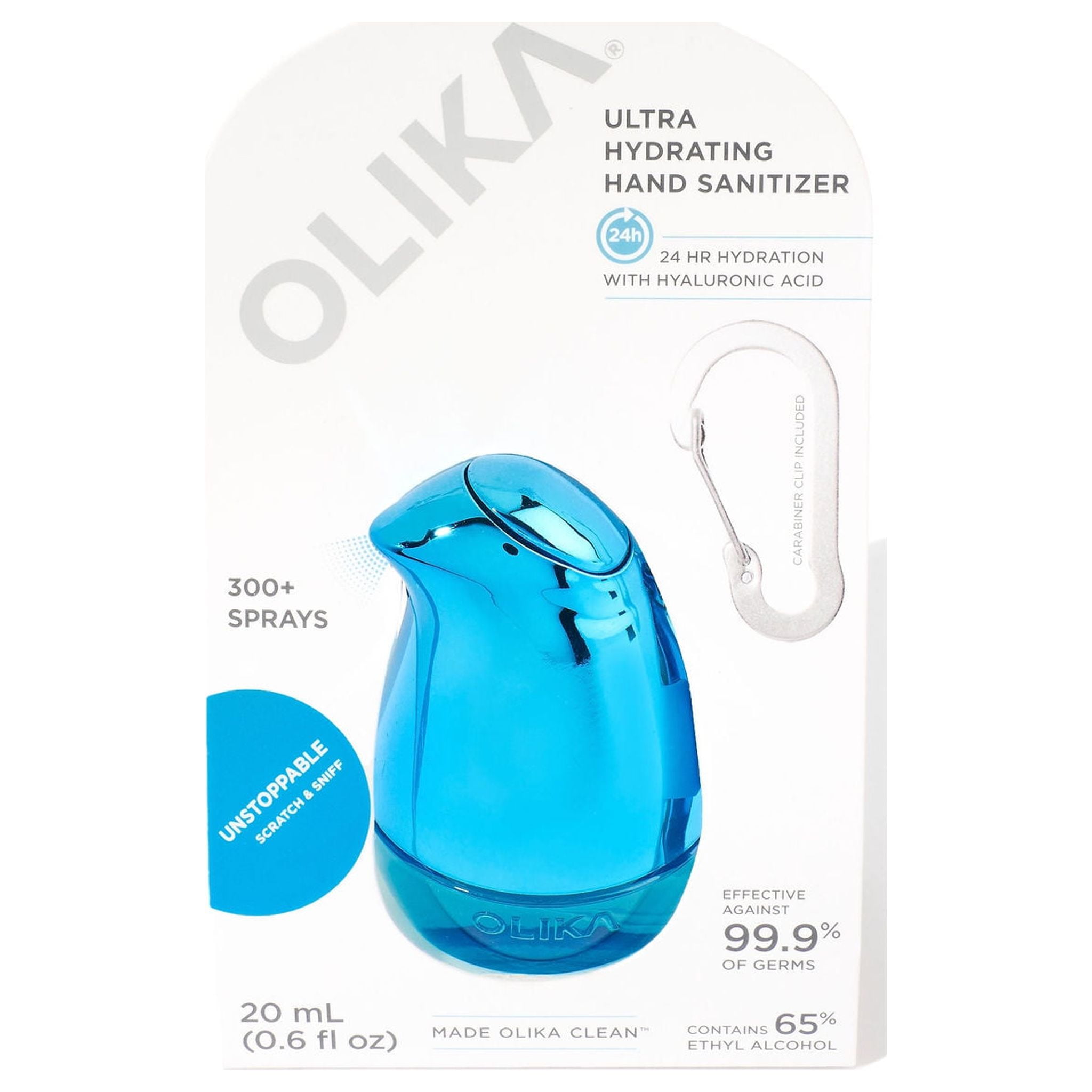 (3 pack) OLIKA Ultra Hydrating Hand Sanitizer Clip-On Unstoppable