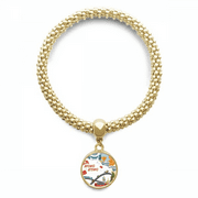hong kong famous cartoon places en bracelet round pendant jewelry chain
