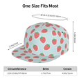 thumbnail image 6 of Fotbe Hand Drawn Strawberry Flat Bill Visor Cap Classic Snapback Hat Polyester Foam Trucker Hat Trucker Cap Adjustable Baseball Cap, 6 of 9