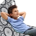 thumbnail image 1 of Bicycle Lounger Chair Bag, Vintage Style Repeated Pattern Bike Wheels with Tires Rims and Spokes, High Capacity Storage with Handle Container, Lounger Size, Pearl and Charcoal Grey, by Ambesonne, 1 of 5