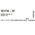 thumbnail image 3 of Larson Boat Team Decal 151794-02 | 45 1/4 x 9 3/8 Inch Green White, 3 of 3