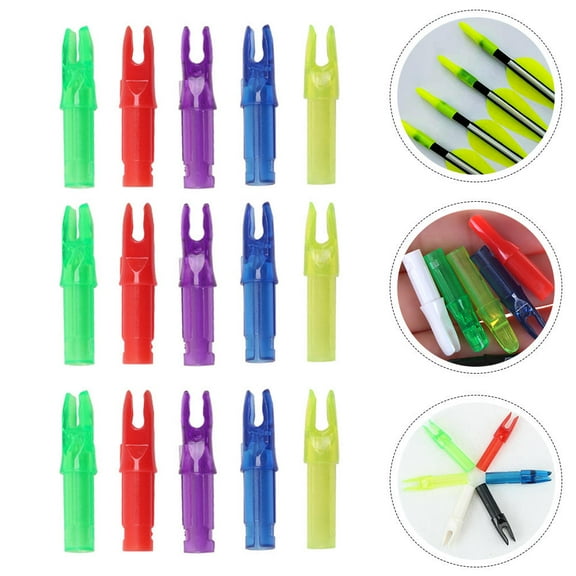 ROSENICE 15Pcs Arrow Nock for Archery Accessories with Protective Cover and Balanced Design