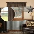 thumbnail image 3 of VHC Brands Kettle Grove Window Curtain, Plaid Valance Scalloped, Black, 16x72, 3 of 4