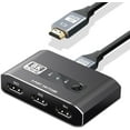 thumbnail image 1 of Combos HDMI Switch 4K 120Hz 8K 60Hz 3 in 1 Out, 1 of 6