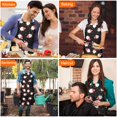thumbnail image 4 of Black Christmas Santa Apron-Garden Aprons for Women with Pockets-Cotton Linen Waterproof Kitchen Cooking Gardening Aprons Adjustable for Kitchen,Cooking,BBQ and Salon 32"x27", 4 of 7