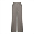 thumbnail image 4 of Inleife Women Solid Color Casual Straight Leg Wide Leg Drawstring Pocket Sweatpants Long Pants, 4 of 5