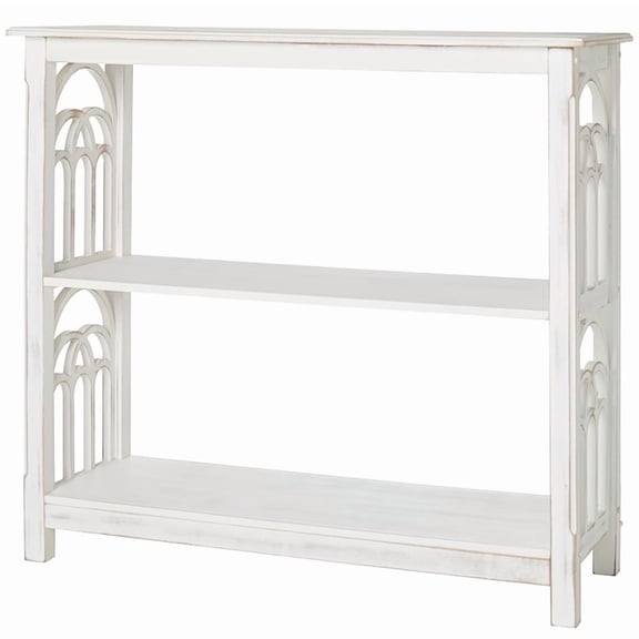 Wooden Console Table with Arched Side Accent - 2-Tier - 30"H