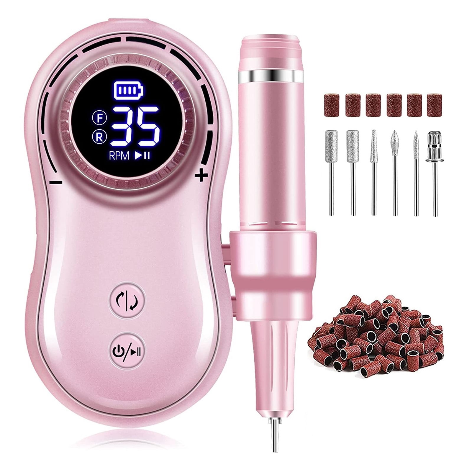 35000RPM Nail Drill Machine LCD Display Rechargeable Nail Master For Manicure Portable Nail Drill Milling Machine Tools